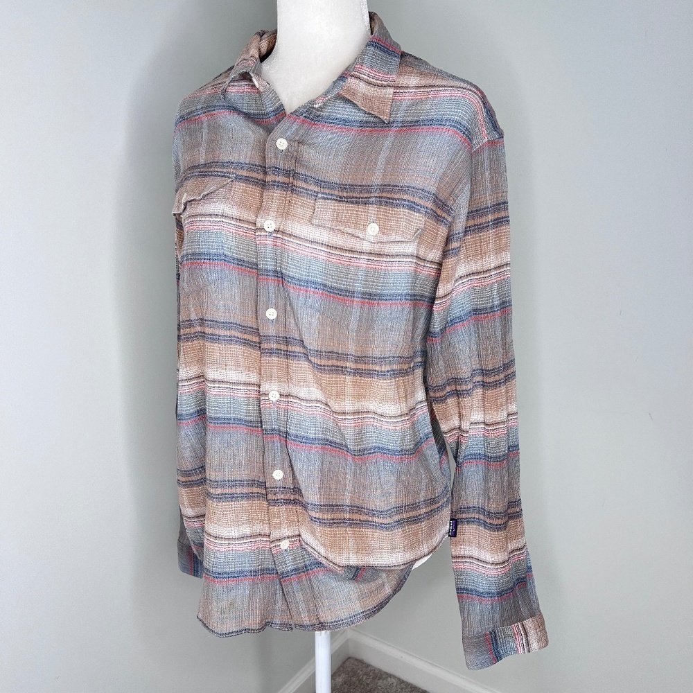 Patagonia Organic Cotton Button Up Steersman Shirt Mens M